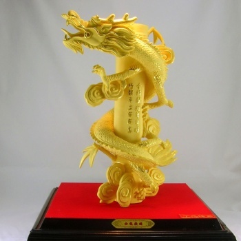 德寶城千足鑄金大型工藝禮品——金龍獻(xiàn)瑞，尊貴商務(wù)之選